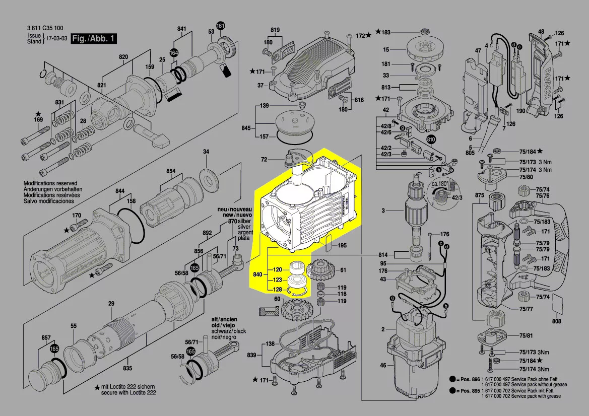 Carter de transmission réf. 1 617 000 490 Bosch
